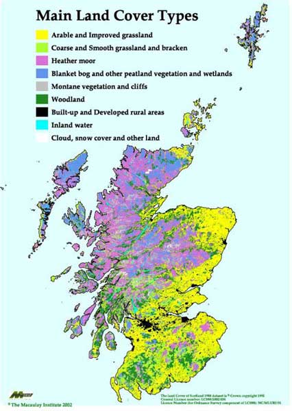 Landcover Cover of Scotland (LCS88)  Exploring Scotland  The James Hutton Institute