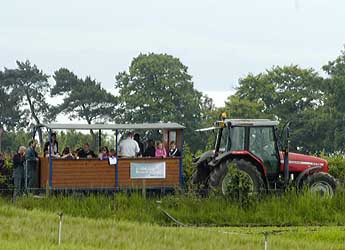 Photograph of a tractor tour during Open Farm Sunday