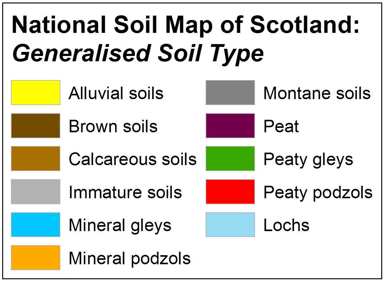 Soil map legend