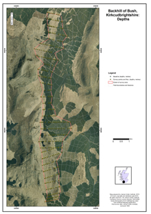 Backhill of Bush, Kirkcudbrightshire - Depths: Scottish Peat Survey sites, Scottish Peat Committee and Macaulay Institute for Soil Research