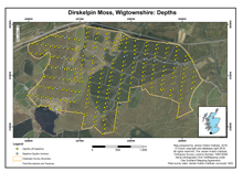 Dirskelpin Moss, Wigtownshire, Depths; Scottish Peat Survey sites, Scottish Peat Committee and Macaulay Institute for Soil Research