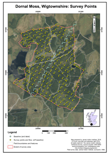 Dornal Bog: Scottish Peat Survey sites, Scottish Peat Committee and Macaulay Institute for Soil Research