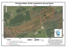 Drumbow Moss, North Lanarkshire: Survey Points; Scottish peat survey sites: Scottish Peat Committee and Macaulay Institute (peat depth, surface and volume)