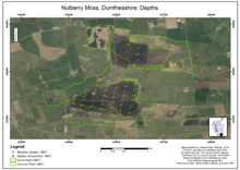 Nutberry Moss and Dornock Flow, Dumfriesshire: Depths; 1967; Scottish Peat Survey sites, Scottish Peat Committee and Macaulay Institute for Soil Research
