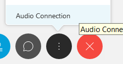 Audio Connection in the menu