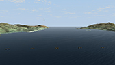 Virtual fly through of a wind and tidal turbines scheme