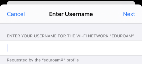 Install eduroam on iOS/iPadOS (Enter your email address)