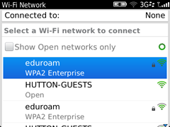 Install Eduroam on a Blackberry step four Install Eduroam on a Blackberry step four