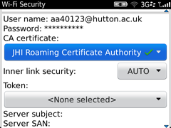 Install Eduroam on a Blackberry step five Install Eduroam on a Blackberry step five