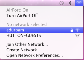 Install Eduroam on a Mac OS X computer step three Install Eduroam on a Mac OS X computer step three