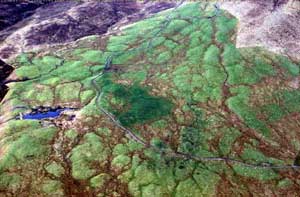 Example of base map with superimposed land cover information; area shown is to the west of Aberdeen.