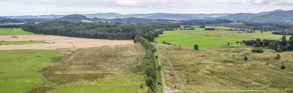 The straightened Beltie Burn channel south of Torphins will be restored
