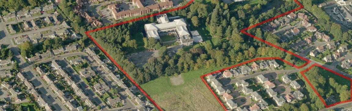Aerial view of Craigiebuckler campus and surrounding area