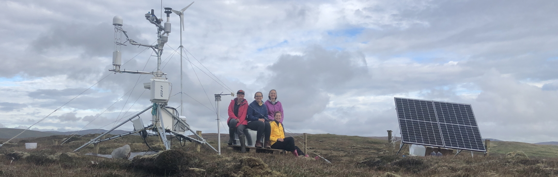 Research team at Girlsta, Shetland, with the new station