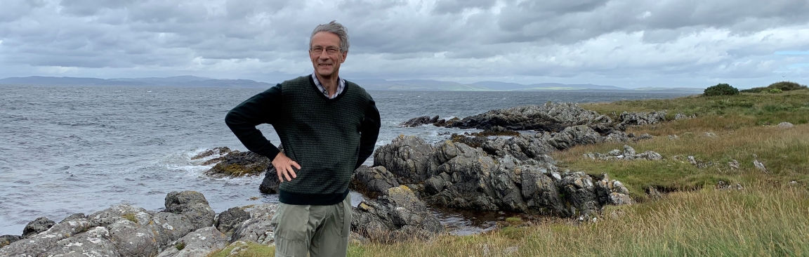 Ian Gambles, pictured at Hutton's Unconformity, is the new chair of our Board