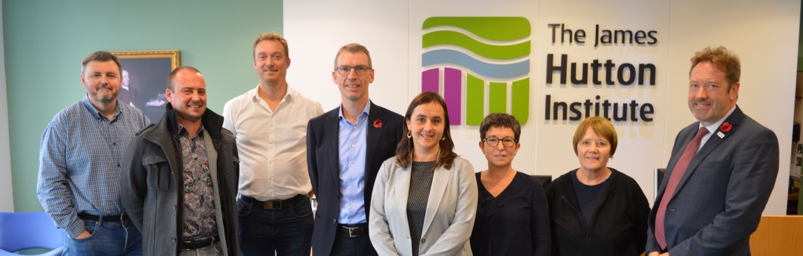 Hutton and ILVO representatives at our Dundee site