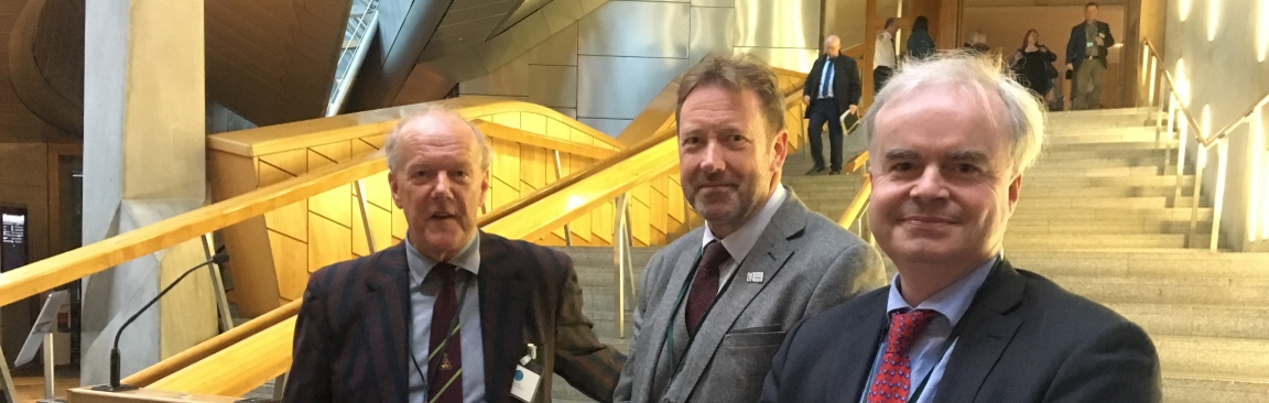 Outgoing IBH chair Colin West, Colin Campbell & interim IBH chair James Brosnan