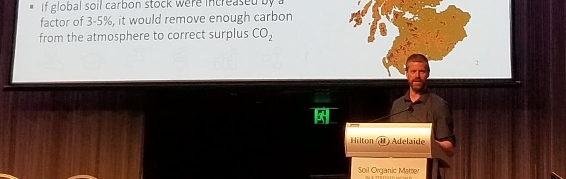 Matt Aitkenhead speaks at the 7th SOM symposium in Adelaide, Australia