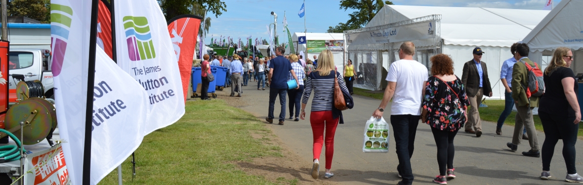 The James Hutton Institute's marquee will be on Ave Q of the showground
