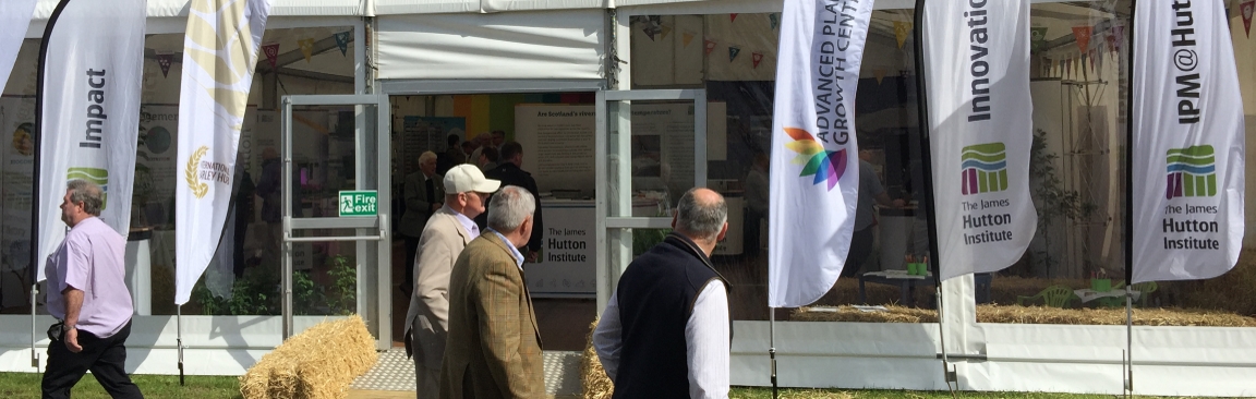 James Hutton Institute marquee at the RHS 2019