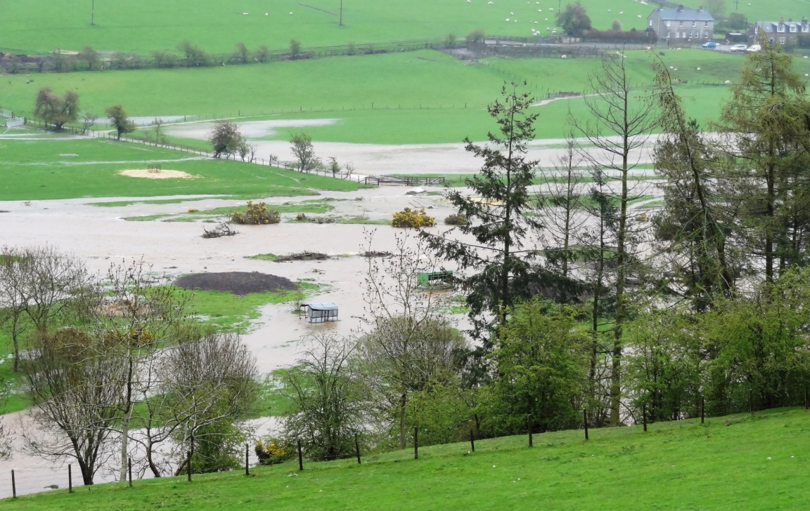 River flooding onto fields (c) James Hutton Institute