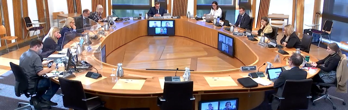 Image of committee session at Scottish Parliament