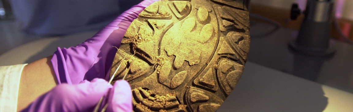 Forensic examination of soil in a boot (referential image)
