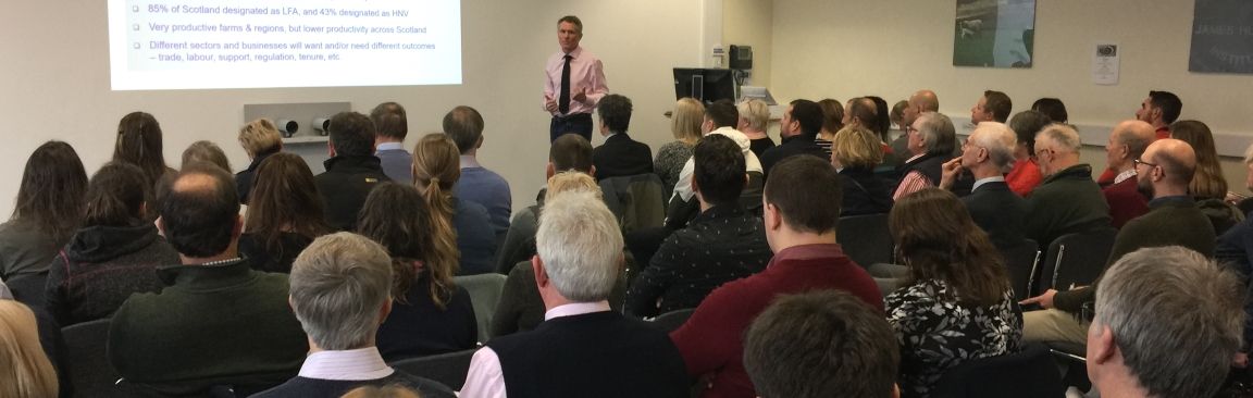 Jonnie Hall (NFUS) speaks at SSCR Soft Fruit Winter Meeting 2019