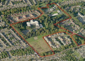 Aerial view of Craigiebuckler campus and surrounding area
