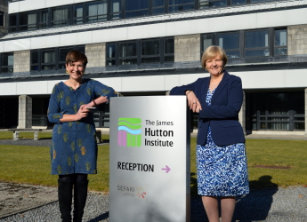 Prof Deb Roberts (left) and Councillor Jenny Laing, leader of ACC
