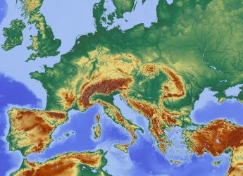 Map of Europe's mountains (Image by Hans Braxmeier from Pixabay)
