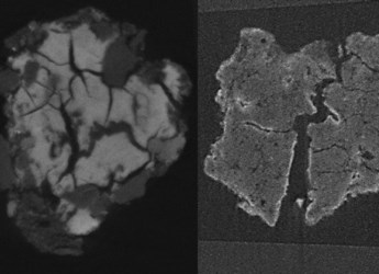 Post-blast aggregates showing large cracks