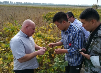 Discussions focused on how to improve soybean cropping in China with less inputs