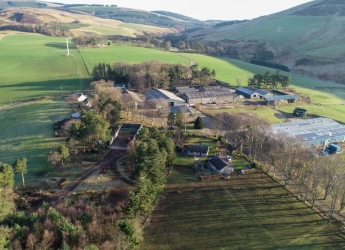 Aerial image of Glensaugh farm