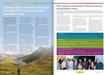 Screenshot of Hutton Highlights, May 2018 issue (c) James Hutton Institute