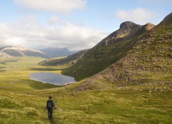 Walker in Quinag, Assynt (c) James Hutton Institute