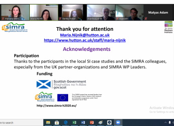 Screenshot of social innovation session during Forum Carpaticum