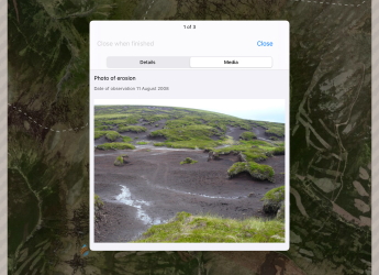 Screenshot of Soil Erosion Scotland app