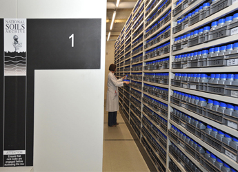 Image showing the National Soils Archive storage