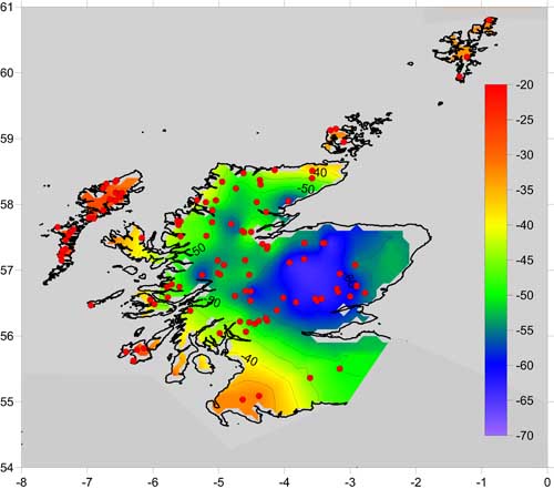 Figure A: Scottish water isoscapes