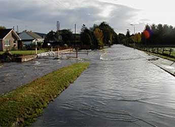 Flooded street