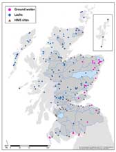 Figure 1: National waters inventory Scotland sampling sites