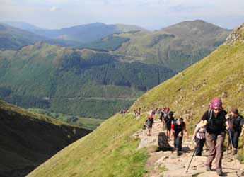 Walkers on Ben Nevis