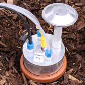 Chamber to study the evolution of CO2 from soils