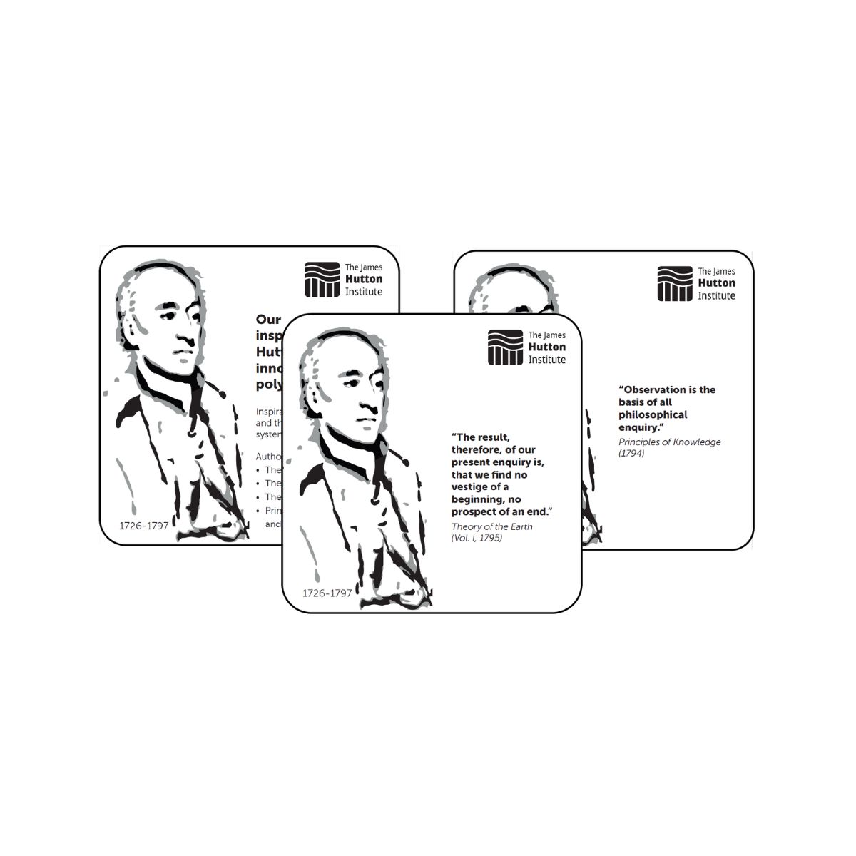 Quotes from James Hutton coasters