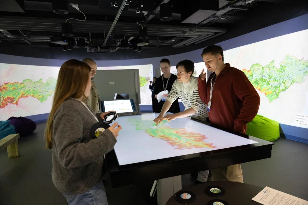 Team working in the immersive suite in Aberdeen